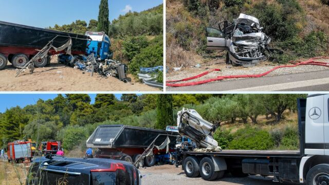 Κυπαρισσία: Διπλή οικογενειακή τραγωδία από το πολύνεκρο τροχαίο - Χάθηκε 38χρονος με το βρέφος του και 44χρονος με τη 13χρονη κόρη του - Η νταλίκα πολτοποίησε τα αυτοκίνητα (Εικόνες & Βίντεο)