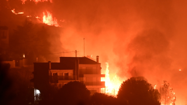 Μάχη με το χρόνο στο ανεξέλεγκτο μέτωπο στον Βαρνάβα - Τιτάνιες προσπάθειες να μείνει περιορισμένη η φωτιά μέχρι το πρωί - Εκκένωση σε Διόνυσο, Μαραθώνα, Ραπεντώσα (Εικόνες & Βίντεο)