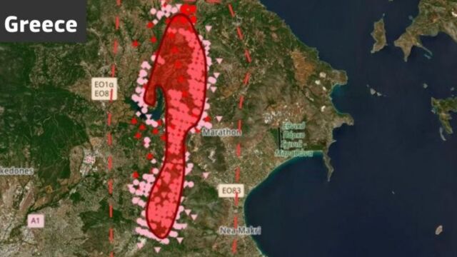 Φωτιά στην Αττική: Πληγή στην καρδιά του λεκανοπεδίου δείχνει ο χάρτης του Copernicus