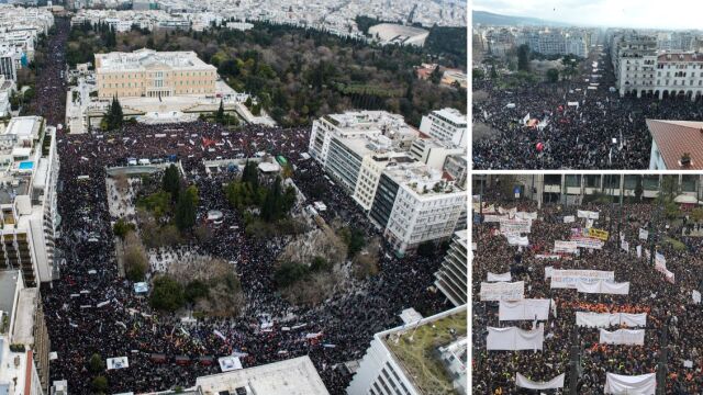 Τέμπη: Live τα συλλαλητήρια σε πάνω από 380 πόλεις σε Ελλάδα και εξωτερικό - Λαοθάλασσα σε Αθήνα και Θεσσαλονίκη (Βίντεο και εικόνες)