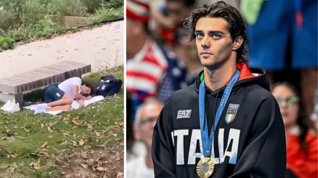 La medaglia d’oro italiana nel nuoto ha dormito sotto una panchina